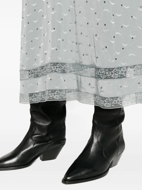 Zadig&Voltaire Reman silk maxi dress - Blue