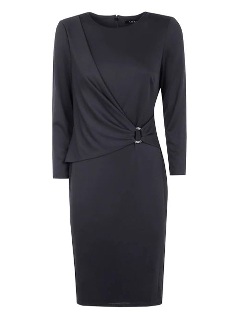 Lauren Ralph Lauren ring-embellished three-quarter sleeves midi dress - Black - zdjęcie produktu nr 1