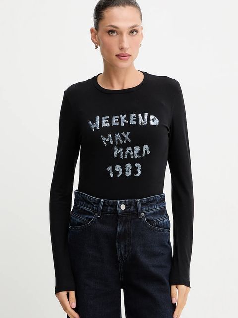 Weekend Max Mara longsleeve RENOIR kolor czarny 2525946032600 - zdjęcie produktu nr 1
