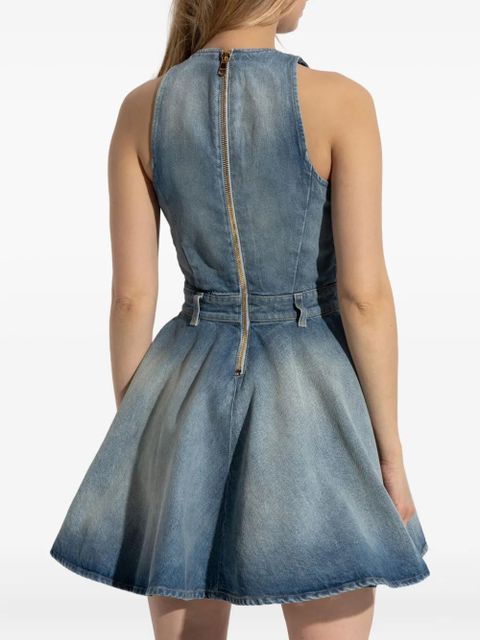 Balmain button-embellished denim dress - Blue - zdjęcie produktu nr 2