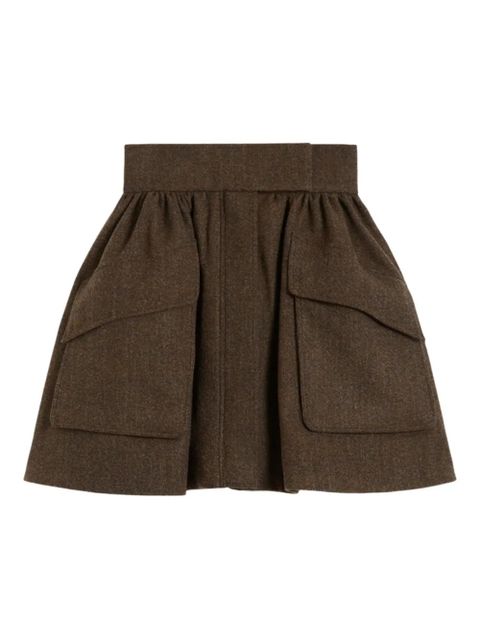 Max Mara Bernini1234 flap-pocket skirt - Brown - zdjęcie produktu nr 1