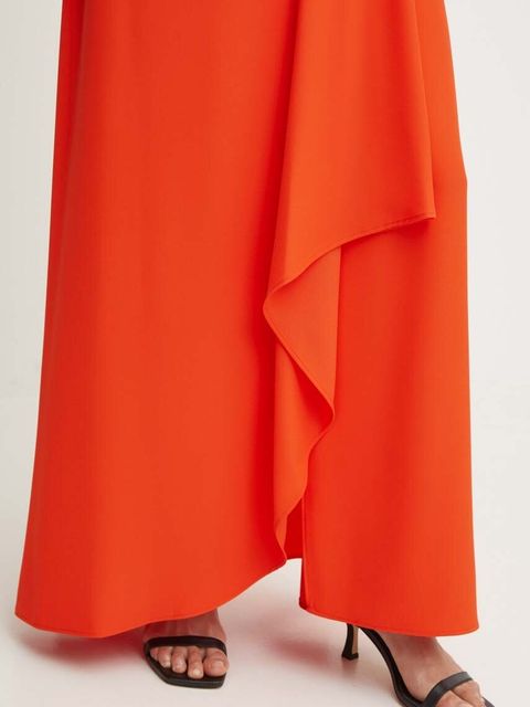 Sandro Ferrone sukienka kolor pomarańczowy maxi rozkloszowana SFS21XBDTOKIO