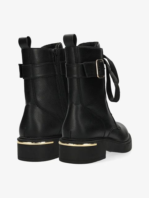 Mexx workery PREMIUM KASIA damskie kolor czarny na płaskim obcasie lekko ocieplone MI001701153W