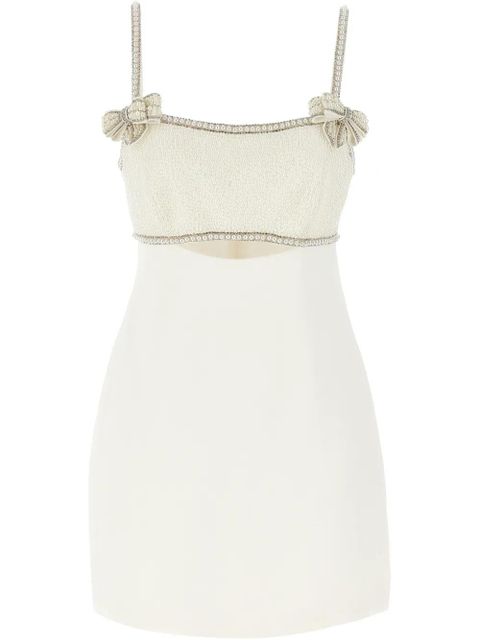 Self-Portrait rhinestone-embellished dress - White - zdjęcie produktu nr 1