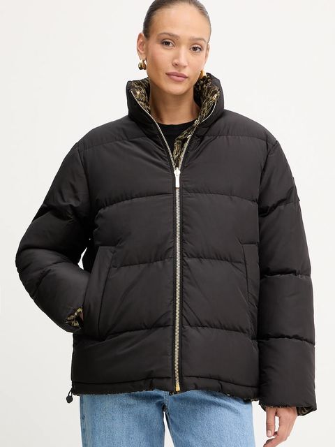 Just Cavalli kurtka dwustronna kolor zielony zimowa 79PAS422 CQDS5 - zdjęcie produktu nr 1