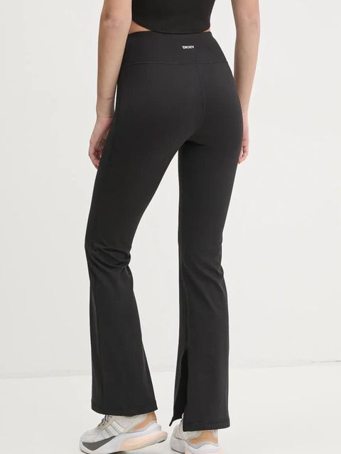 Dkny spodnie dresowe kolor czarny gładkie DP4P3387
