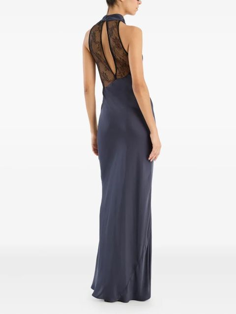 ROTATE BIRGER CHRISTENSEN lace-insert maxi dress - Blue