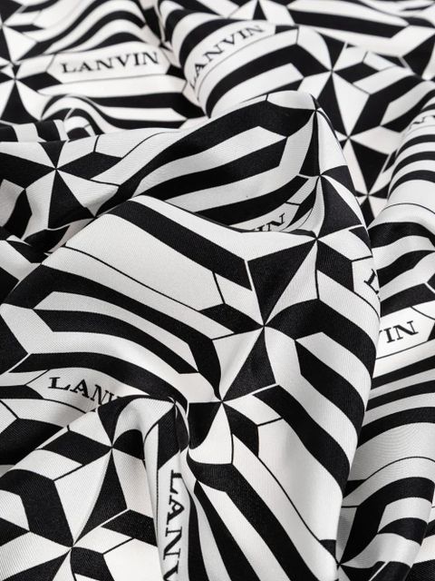 Lanvin geometric-print scarf - White