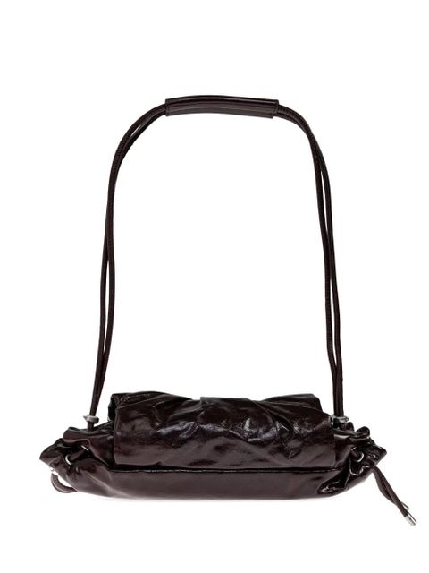 Diesel pleated clasp tote bag - Brown