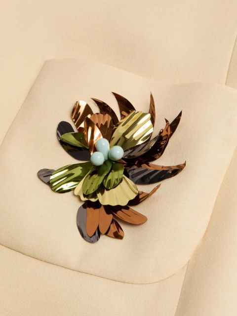 Valentino Garavani Crepe Couture embroidered mini dress - Neutrals - zdjęcie produktu nr 2