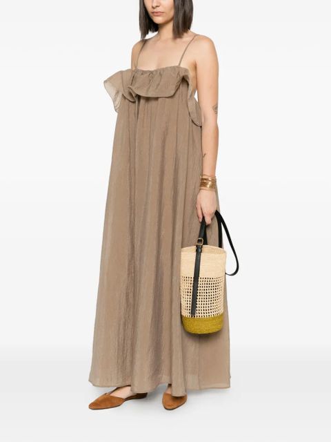 Eleh ruffle-detail maxi dress - Brown - zdjęcie produktu nr 2