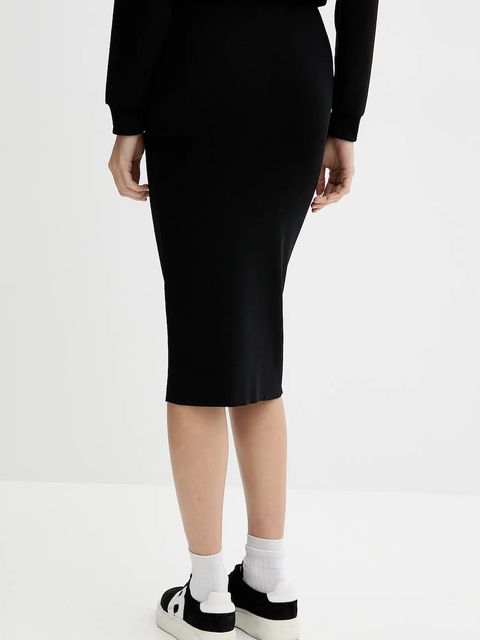 Armani Exchange spódnica kolor czarny midi ołówkowa XW001302 AF10352 - zdjęcie produktu nr 2
