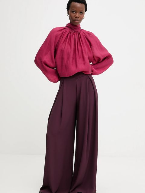 Answear.LAB bluzka damska kolor bordowy gładka - zdjęcie produktu nr 2