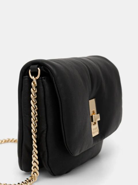 Tommy Hilfiger torebka skórzana kolor czarny AW0AW16880