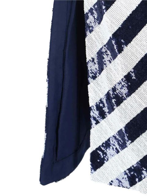 Lauren Ralph Lauren striped sequinned midi skirt - Blue