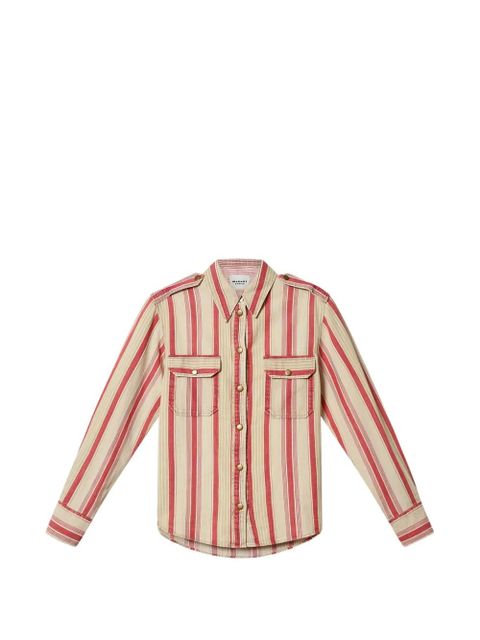 MARANT ÉTOILE GELVA striped shirt - Red - zdjęcie produktu nr 1