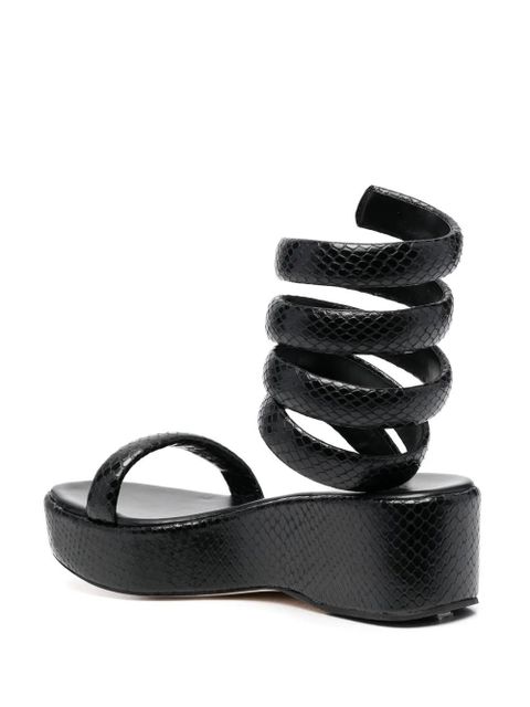 Cult Gaia Gabi spiral strap sandals - Black