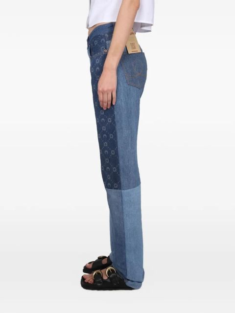 Marine Serre Regenerated Moongram jeans - Blue