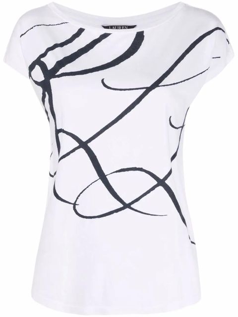 Lauren Ralph Lauren oversized logo print top - White - zdjęcie produktu nr 1