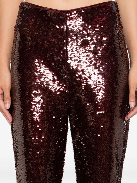 Maje sequin embellished trousers - Red