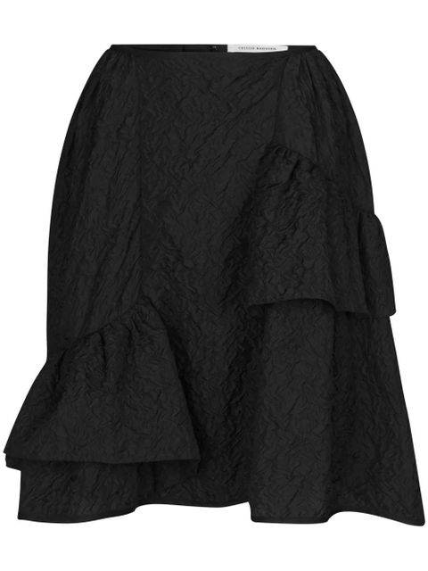 Cecilie Bahnsen Vanilla matelassé-effect midi skirt - Black - zdjęcie produktu nr 1
