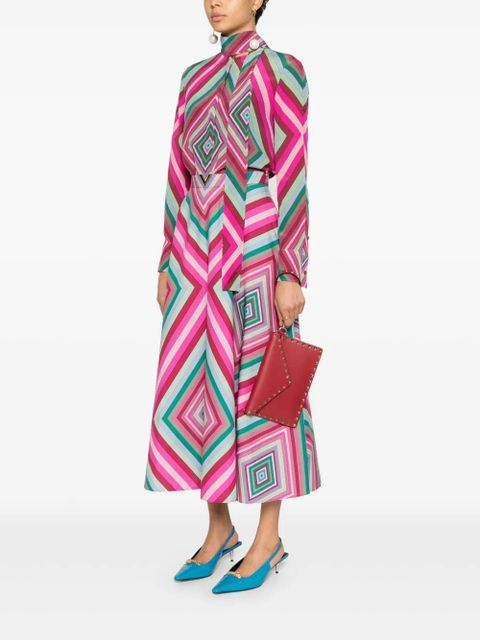 Valentino Garavani Rockstud leather clutch bag - Red