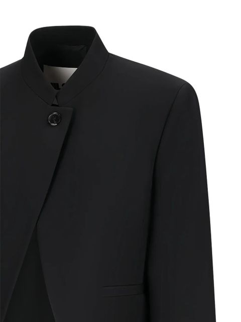 Jil Sander mandarin-collar wool jacket - Black