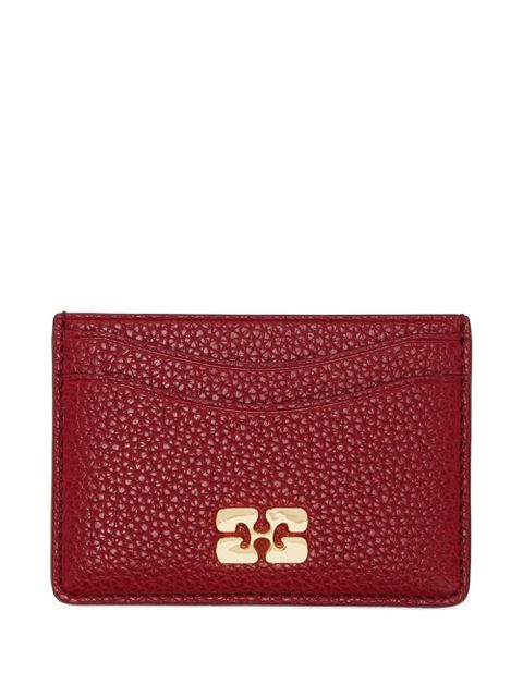 GANNI logo cardholder - Red - zdjęcie produktu nr 1