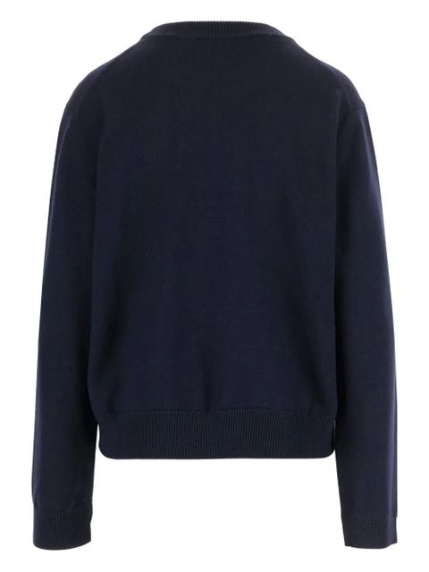 Jil Sander floral-embroidered sweater - Blue - zdjęcie produktu nr 2