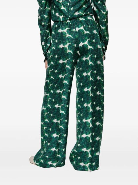 Max Mara leaf-print trousers - Green - zdjęcie produktu nr 2
