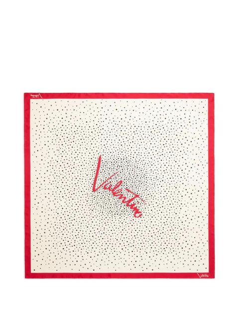 Valentino Garavani Little Stars starry silk scarf - Neutrals