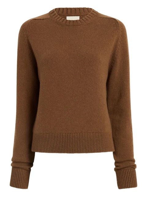 KHAITE Nera crew-neck long-sleeve sweater - Brown - zdjęcie produktu nr 1