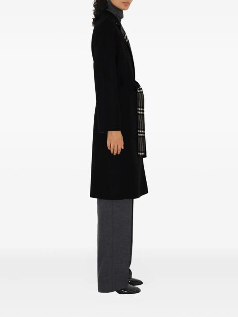 Burberry belted reversible wool coat - Black