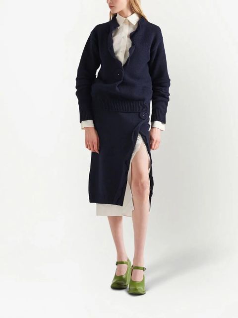 Prada V-neck cashmere jumper - Blue