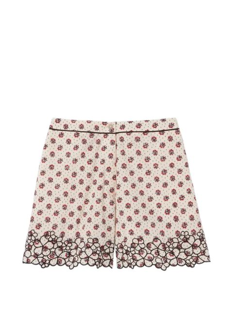 Claudie Pierlot floral-print embroidered shorts - Neutrals - zdjęcie produktu nr 1