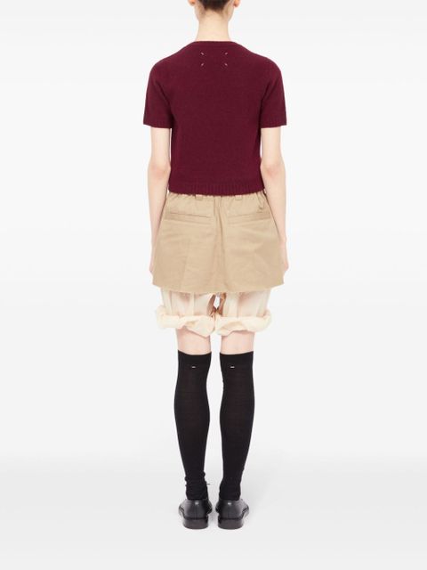 Maison Margiela cropped wool top - Red