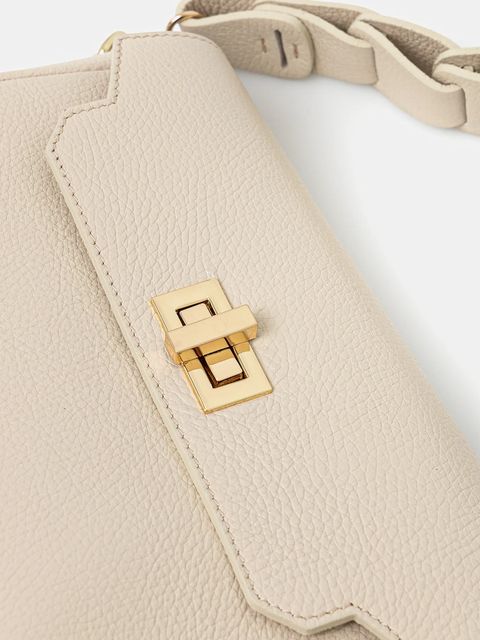 Answear.LAB torebka skórzana kolor beżowy