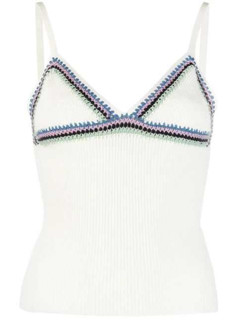 Chloé v-neck fine-knit top - White - zdjęcie produktu nr 1