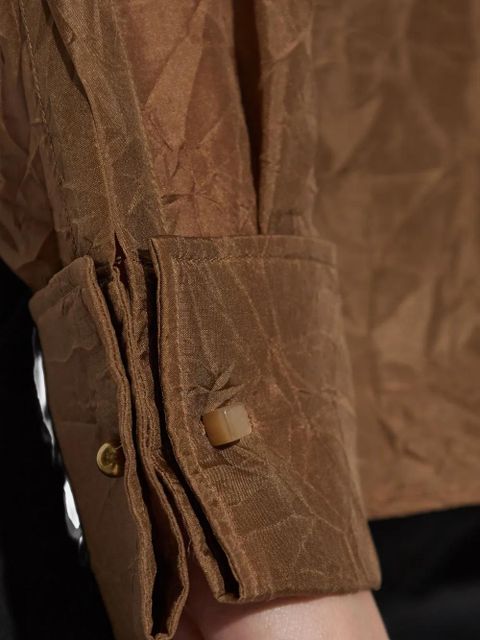 Max Mara Eloisa crumpled silk shirt - Brown
