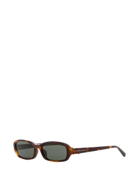 Saint Laurent tortoiseshell rectangle-frame sunglasses - Brown - zdjęcie produktu nr 2