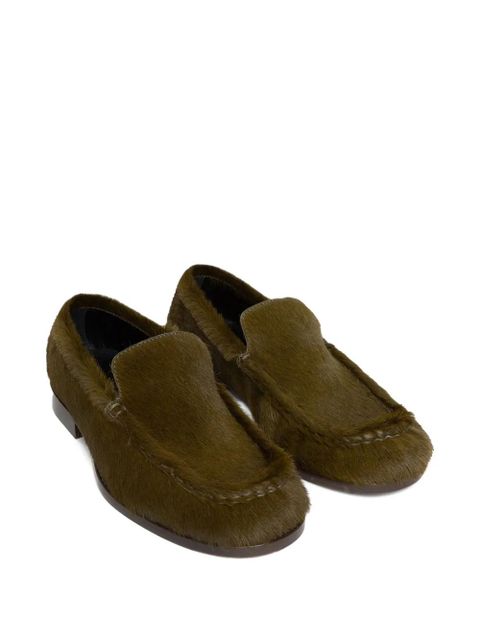 DRIES VAN NOTEN leather loafers - Green - zdjęcie produktu nr 2