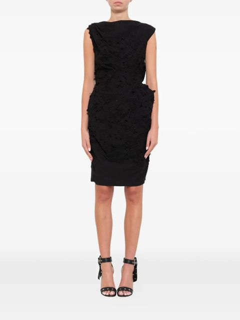 Lanvin sculpted floral dress - Black