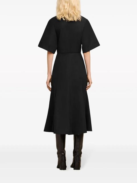 AMI Paris short-sleeve cotton midi dress - Black