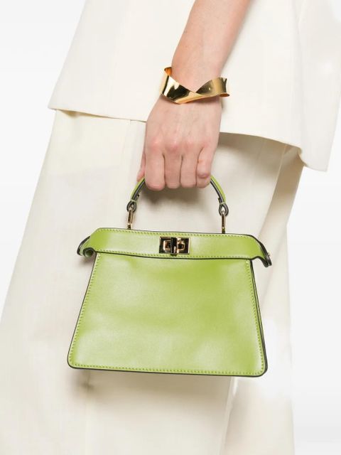FENDI small Peekaboo ISeeU lock tote bag - Green - zdjęcie produktu nr 2