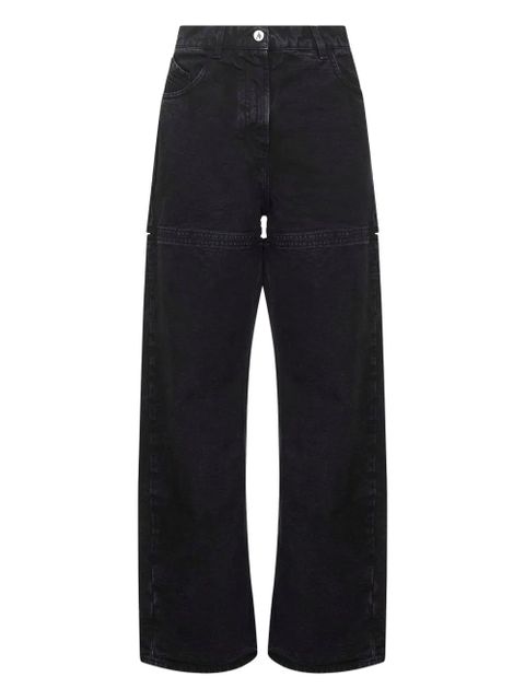 The Attico cut-out jeans - Black