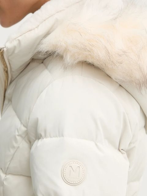 Morgan kurtka puchowa kolor beżowy zimowa GAMONI