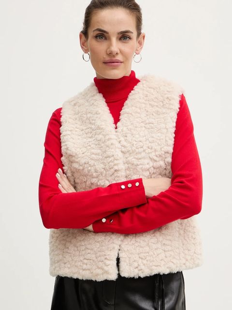 Morgan bezrękawnik kolor beżowy przejściowy 5GILOU - zdjęcie produktu nr 1