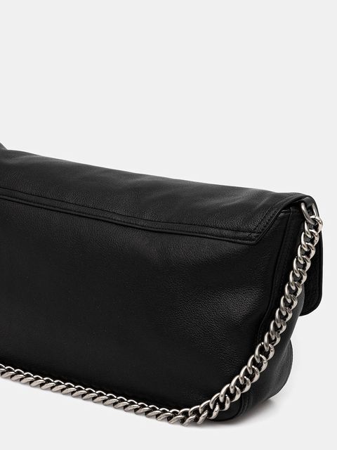 Patrizia Pepe torebka skórzana kolor czarny 8B0280 L165