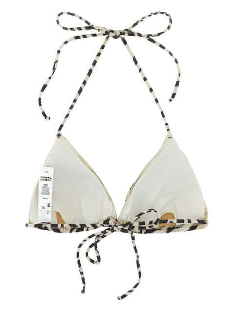 MC2 Saint Barth zebra-print triangle bikini top - Neutrals - zdjęcie produktu nr 2