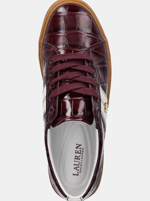 Lauren Ralph Lauren sneakersy skórzane Janson II damskie kolor czerwony 802P06355002